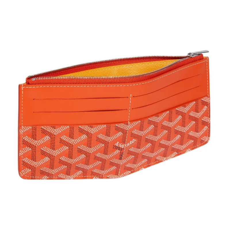 GOYARD Insert Louise Canvas With Leather Wallet Unisex Orange-2