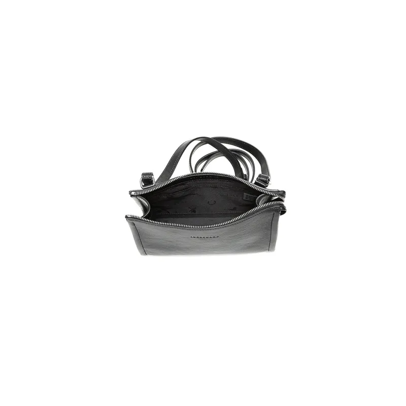 LONGCHAMP Le Pliage Leather Crossbody Bag Shoulder Bag Women's Black-5