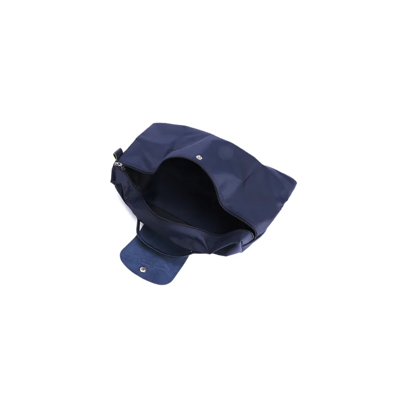 LONGCHAMP Le Pliage Green Cow Leather Canvas Bag Briefcase Men's Navy Blue-5