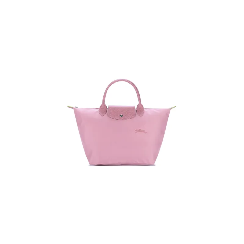 LONGCHAMP Le Pliage Green Canvas With Leather Trim Canvas Bag, Dumpling Bag, Handbag Medium Size Women's Pink-0