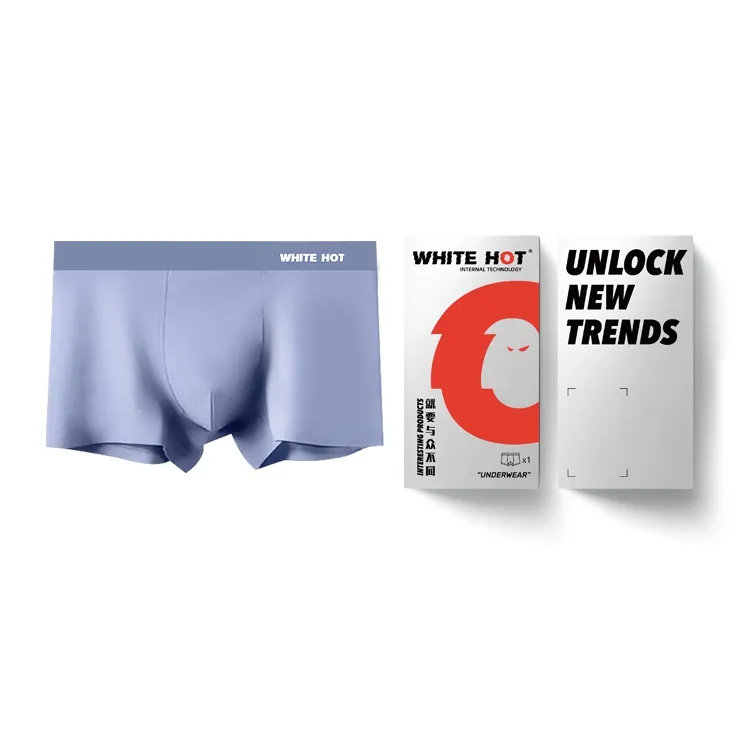 WHITE HOT Boxer Shorts Underpants Men's 1 Pack Solid Color-5