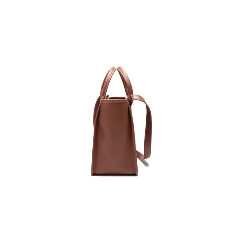 LONGCHAMP Le Foulonné Cow Leather Tote Bag Shopping Bag Shoulder Bag Crossbody Bag Handbag Medium Size Women's Brown-2