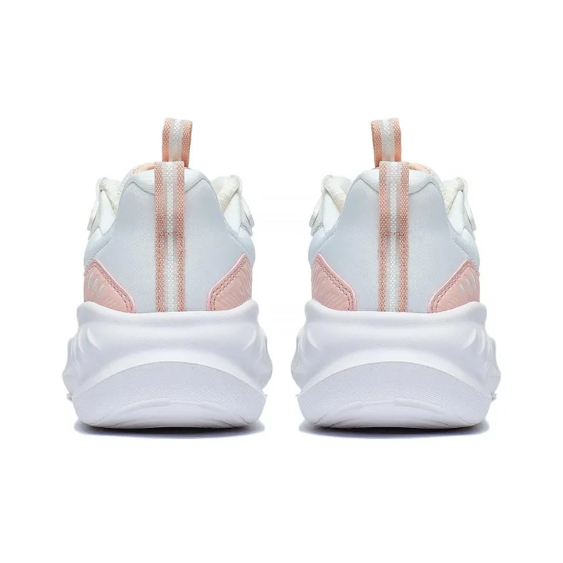 LiNing EasyFit Fle Cushioning Anti-Slip Wear-Resistant Breathability Low-Top Running Shoes Women's White Pink-4