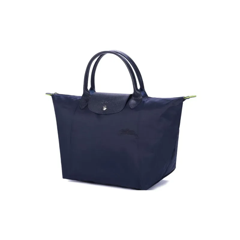 LONGCHAMP Le Pliage Green Canvas Dumpling Bag, Shoulder Bag, Crossbody Bag, Handbag Medium Size Women's Sea Blue-1