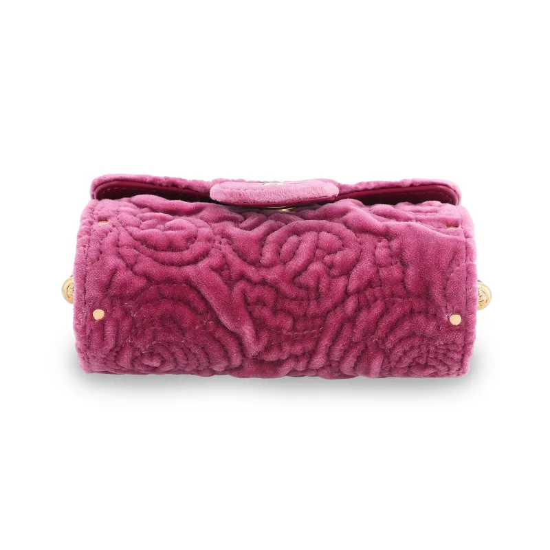CHANEL Velour Metal Leather Detail Coin Purse, Shoulder Bag, Crossbody Bag Women's Pink-2