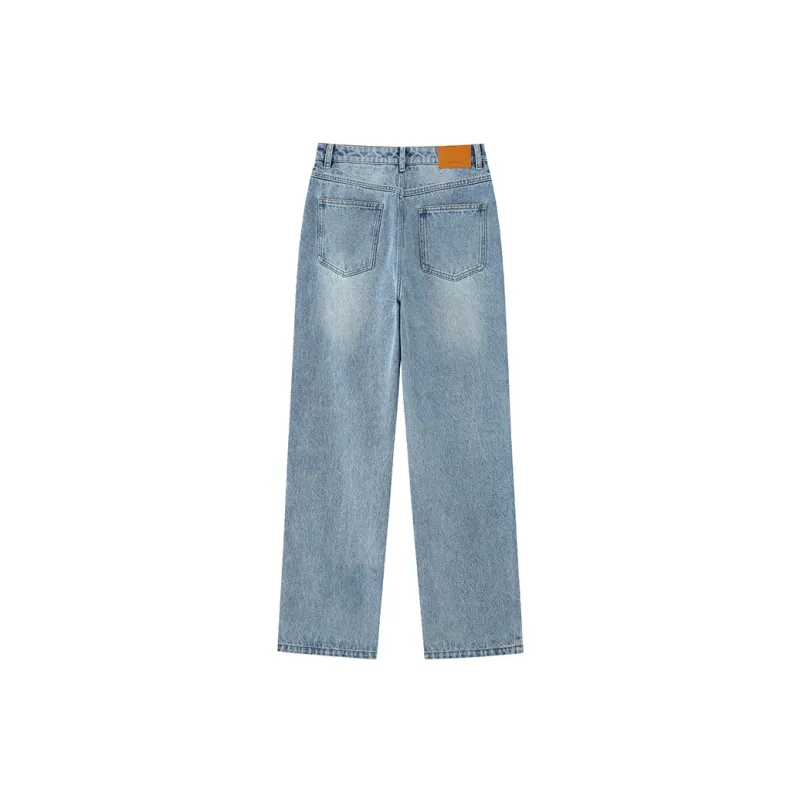 ZHOUMIAO Jeans Women's Washed Light Blue-1
