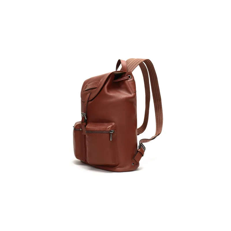LONGCHAMP 3D Cow Leather Laptop Backpack Medium Size Women's Cognac-1