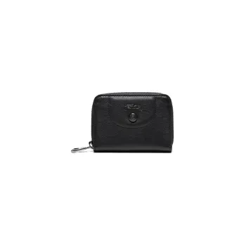 LONGCHAMP Le Pliage Cuir Sheepskin Card Clip Card Holder Women's Black