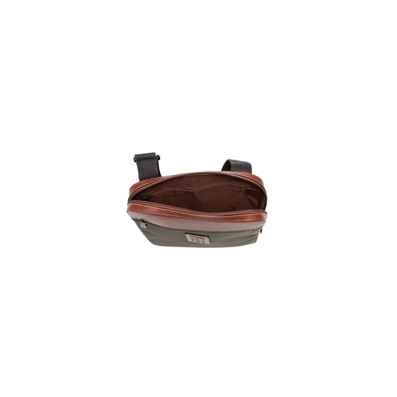 LONGCHAMP Boxford Fabric With Leather Messenger Bag Crossbody Bag Shoulder Bag Men's Brown-5