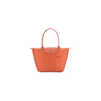 LONGCHAMP Le Pliage Green Cow Leather Trim Dumpling Bag Handbag, Shoulder Bag Trumpets Women's Carrot