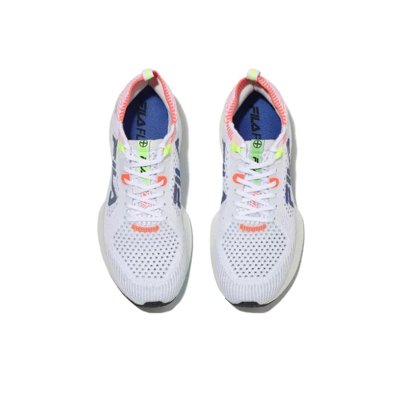 FILA Float Prime Abrasion Resistant Breathable Low Top Running Shoes Men's White Red-3