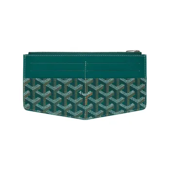 GOYARD Insert Louise Canvas With Leather Wallet Unisex Green