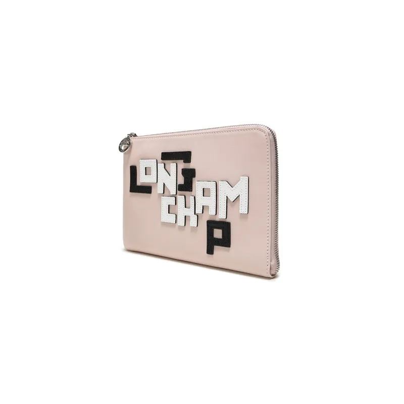 LONGCHAMP Le Pliage LGP Sheepskin IPad® Case Clutch Women's Rose Pink-1