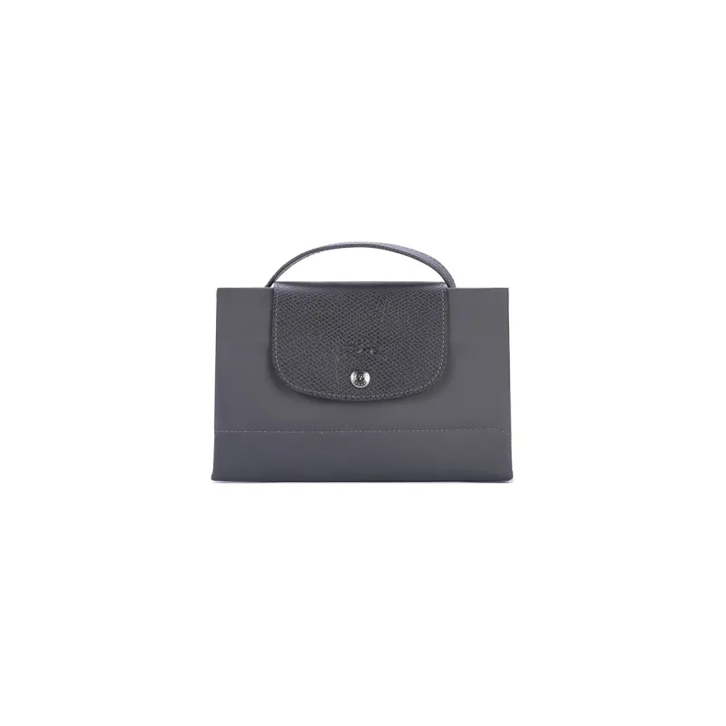 LONGCHAMP Le Pliage Green Recycled Canvas With Leather Trim Canvas Bag, Handbag, Briefcase Trumpets Men's Graphite Gray-6