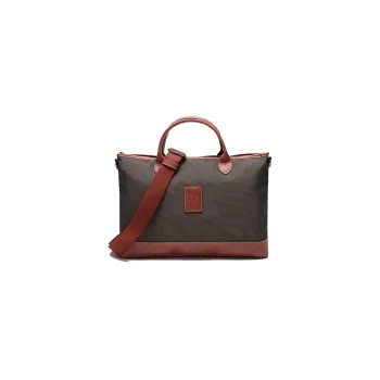 LONGCHAMP Boxford Cow Leather Briefcase Trumpets Men's Brown