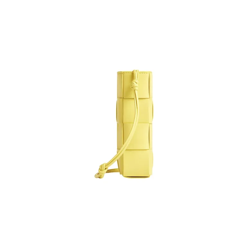 Bottega Veneta CASSETTE Cow Leather One Shoulder Crossbody Cell Phone Pouch Women's Jelly Yellow-1