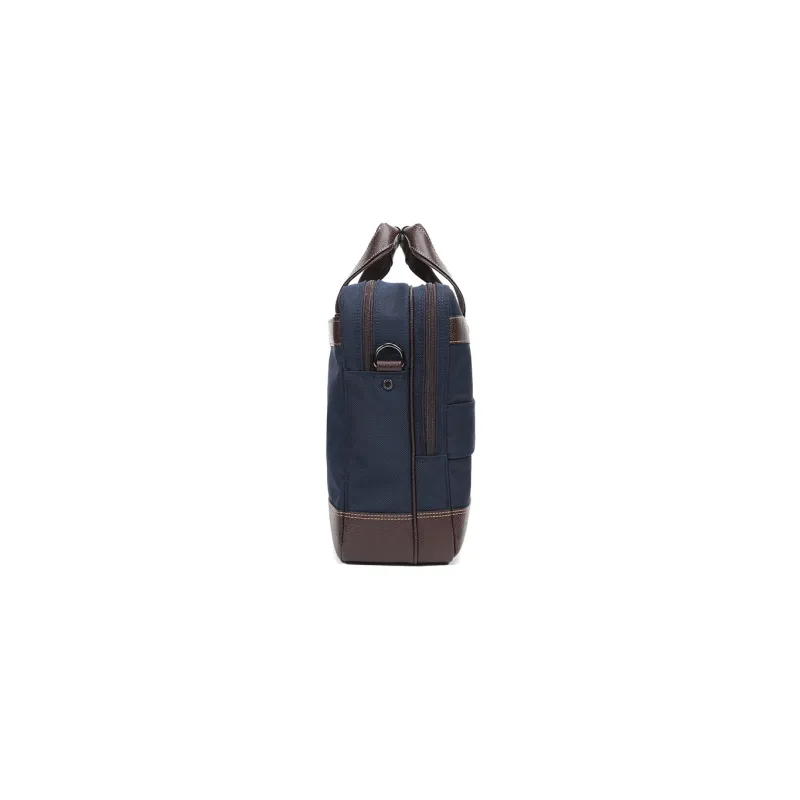 LONGCHAMP Le Pliage Fabric With Leather Travel Bag, Briefcase, Laptop Bag, Portable, Crossbody Bag Men's Blue Brown-2