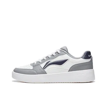 LiNing Acer Truncatum Non slip Wear resistant Shock Absorption Low Top Skateboard Shoes Men's White Gray