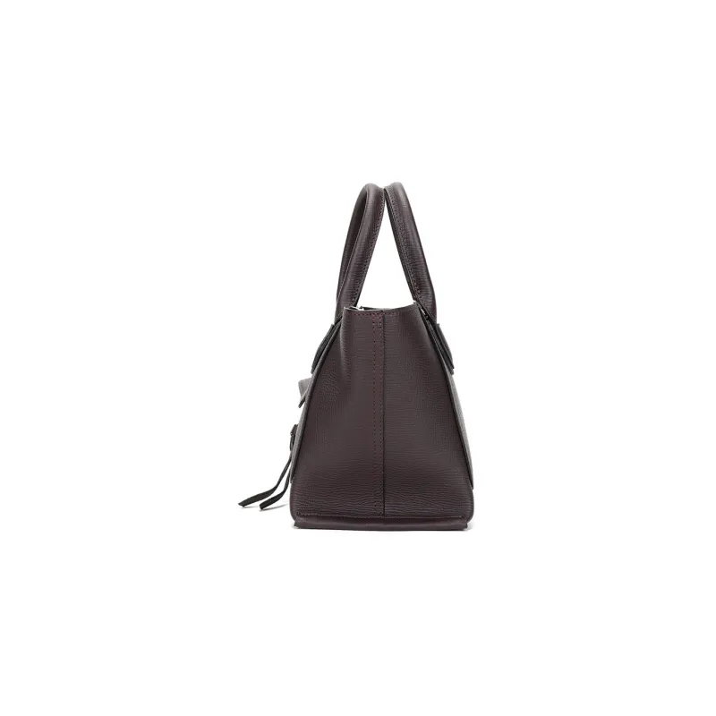 LONGCHAMP Mailbo Cow Leather Shoulder Bag, Crossbody Bag, Handbag Trumpets Women's Eggplant Purple-2
