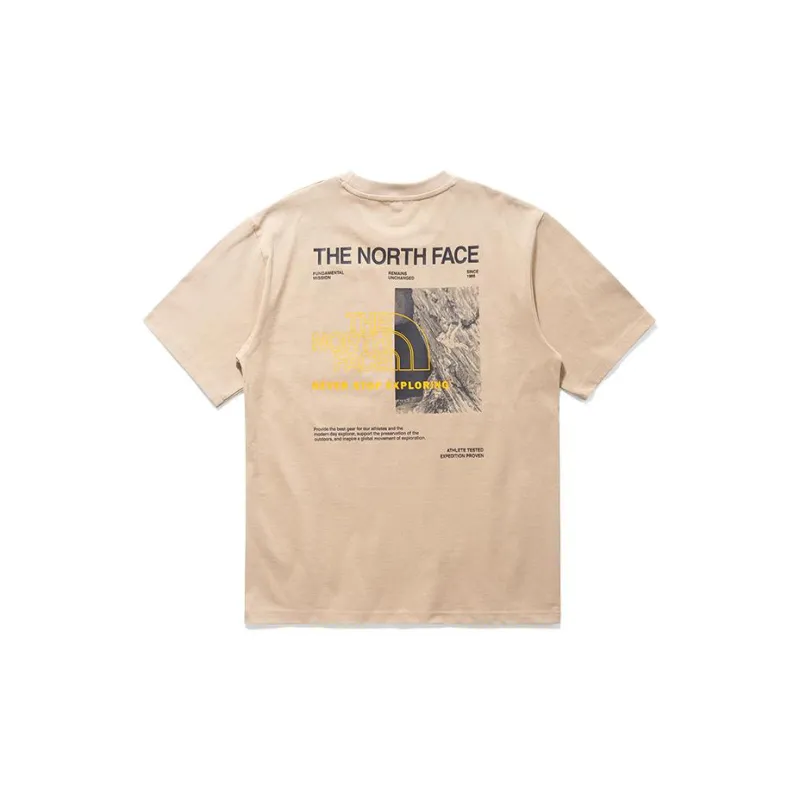 THE NORTH FACE Drop Shoulder Sleeve T Shirt Men's Khaki-1
