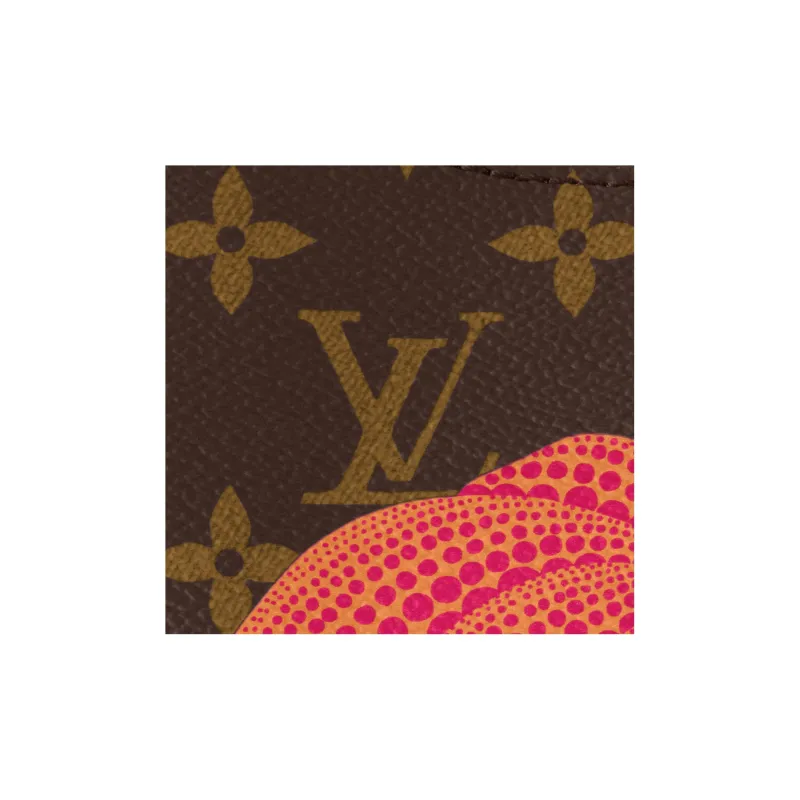 LOUIS VUITTON Yayoi Kusama Collaboration Boulogne Coated Canvas Handbag, Shoulder Bag Regular Women's Brown-6
