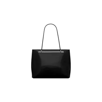 SAINT LAURENT Suzanne Calfskin Tote Bag Shopping Bag Shoulder Bag Handbag Women's Black