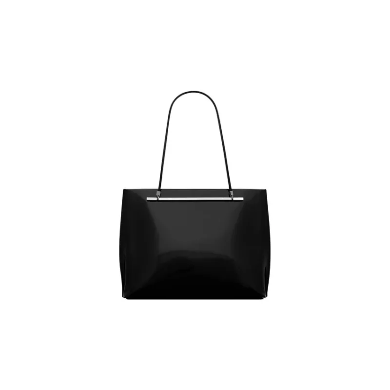 SAINT LAURENT Suzanne Calfskin Tote Bag Shopping Bag Shoulder Bag Handbag Women's Black-0