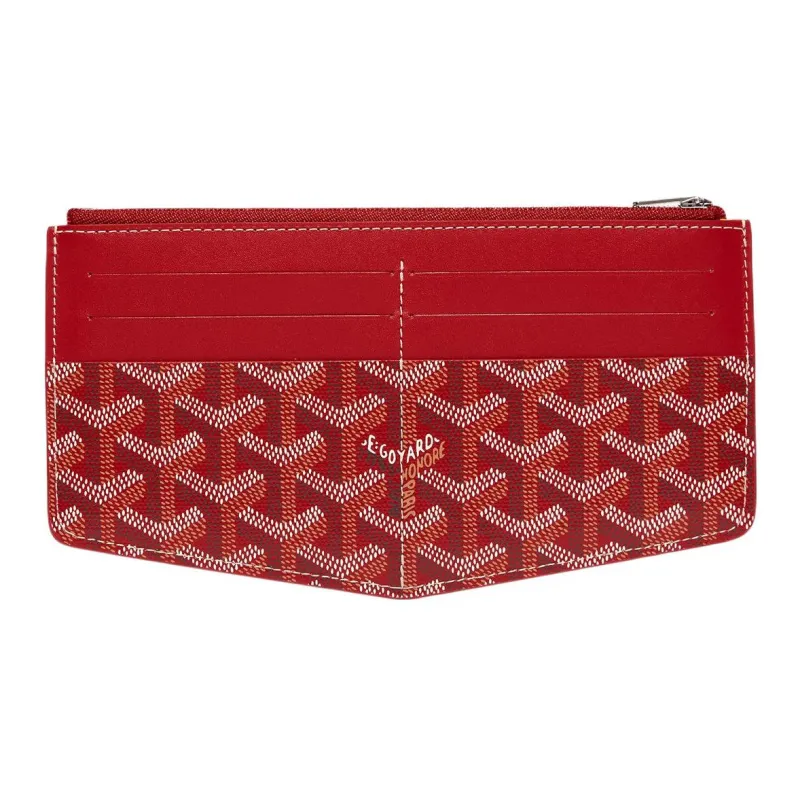 GOYARD Insert Louise Canvas With Leather Wallet Unisex Red-1