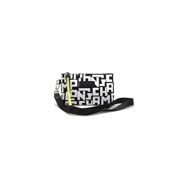 LONGCHAMP Le Pliage LGP Fabric Clutch Women's Black White-0