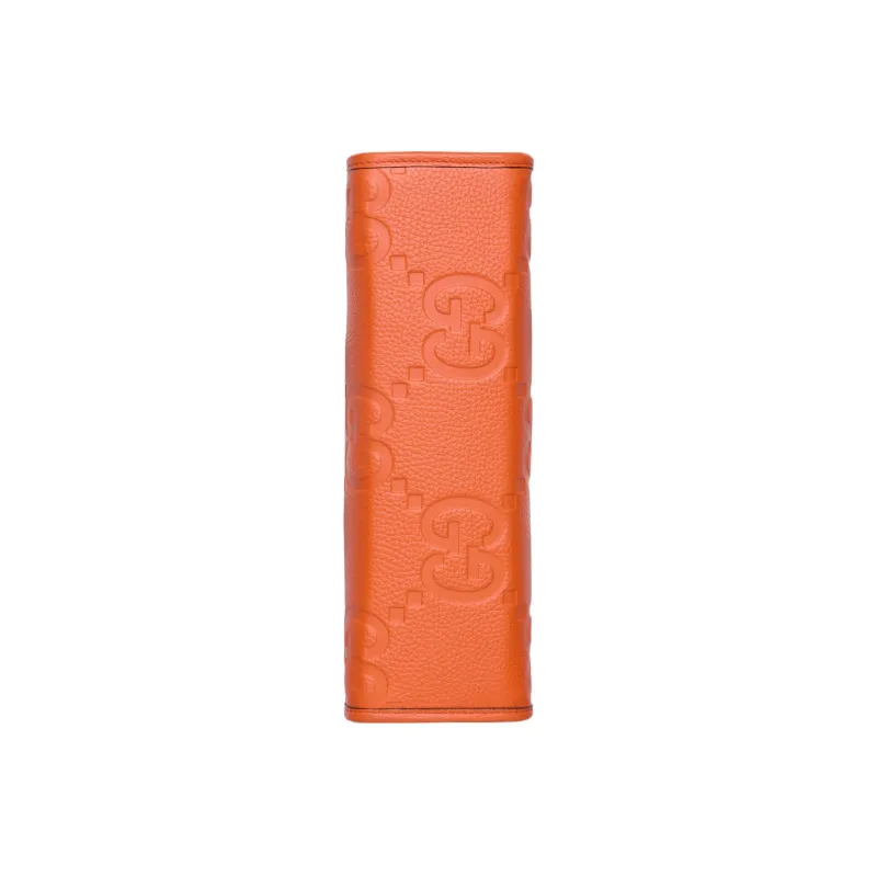 GUCCI Leather Clutch Men's Orange-6
