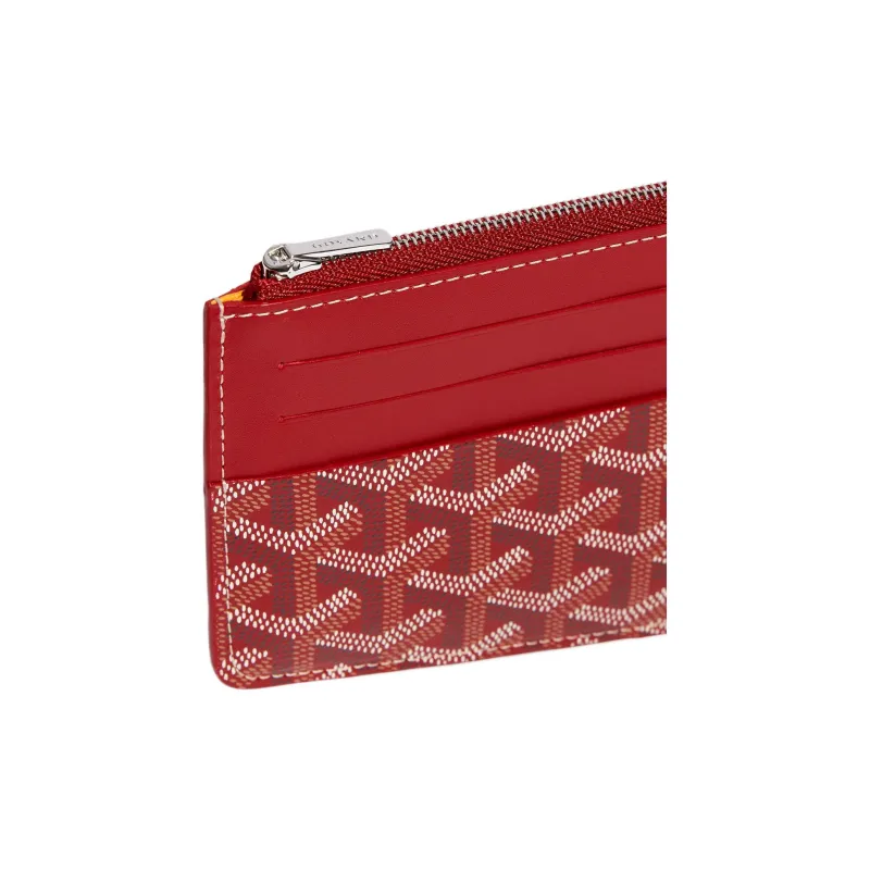 GOYARD Insert Louise Canvas With Leather Wallet Unisex Red-3