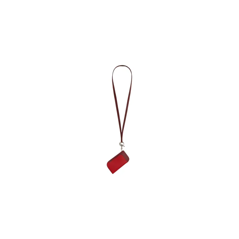 HERMES Strap Evercolor Calfskin Cell Phone Pouch Small Size Unisex Hermes Red/Hot Pepper Red-1