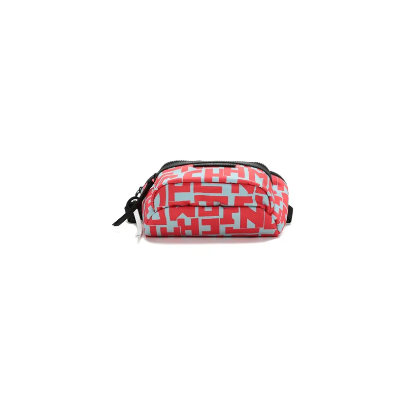 LONGCHAMP Le Pliage Fabric Sling Bag, Fanny Pack Medium Size Women's Light Blue & Red-4