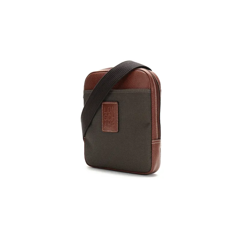 LONGCHAMP Boxford Cow Leather Trim Shoulder Bag, Crossbody Bag Trumpets Men's Brown-1