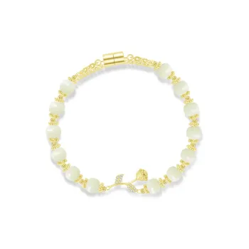 Cuz Strange Intention Alloy Bracelets Women's Green Jade