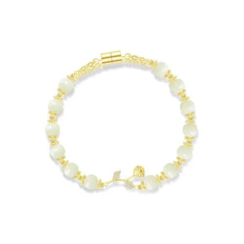 Cuz Strange Intention Alloy Bracelets Women's Green Jade