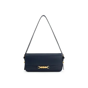CHARLES&KEITH Polyurethane Small CK Bag Small Square Bag Shoulder Bag Women's Cream Milk White/Navy Blue/Fuchsia
