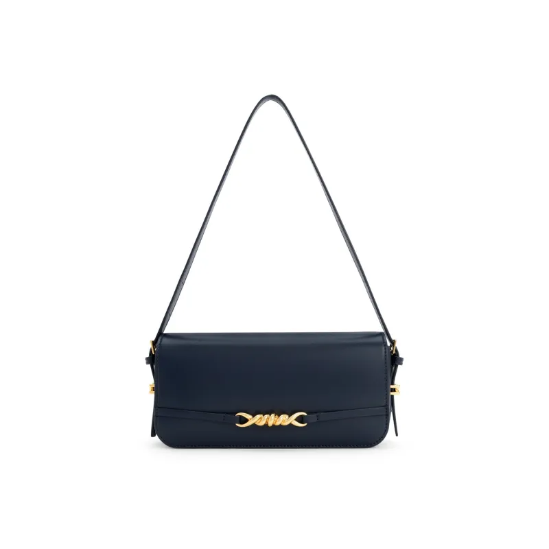 CHARLES&KEITH Polyurethane Small CK Bag Small Square Bag Shoulder Bag Women's Cream Milk White/Navy Blue/Fuchsia-3