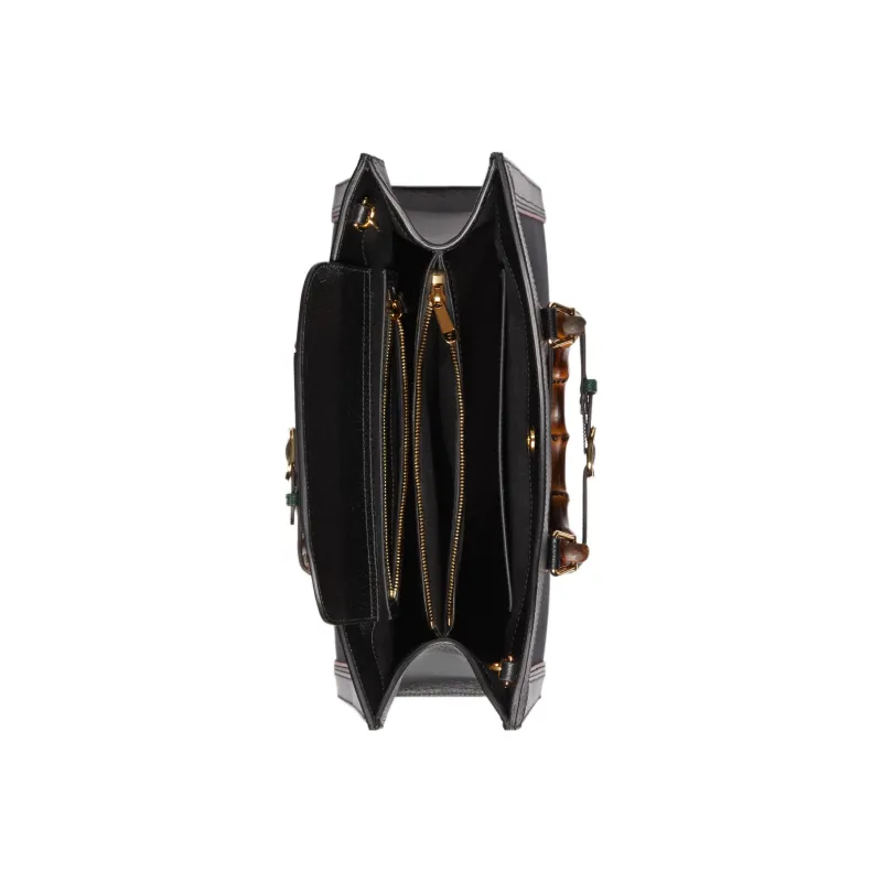 GUCCI Diana Canvas With Leather Tote Bag Shopping Bag Shoulder Bag Crossbody Bag Handbag Large Size Men's Black-6