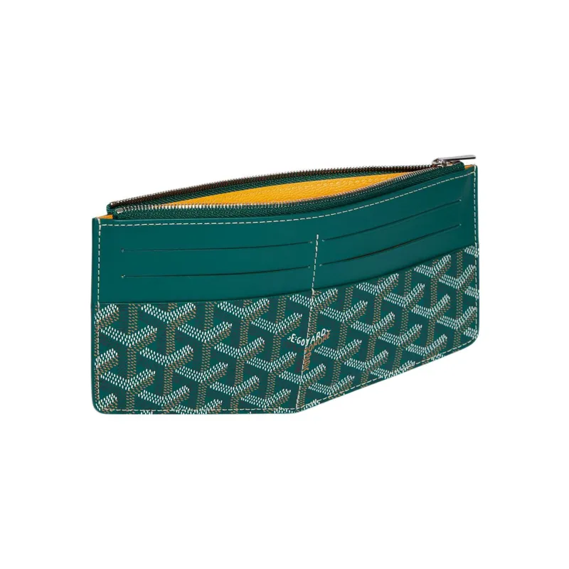 GOYARD Insert Louise Canvas With Leather Wallet Unisex Green-2