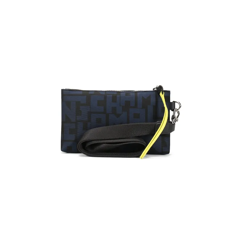 LONGCHAMP Le Pliage LGP Fabric Clutch Women's Black Navy Blue-3