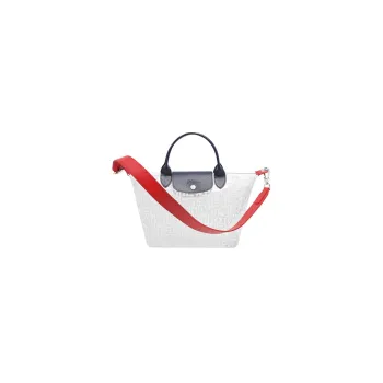 LONGCHAMP Le Pliage LGP PVC Portable Crossbody Bag Shoulder Bag Small Size Unisex White