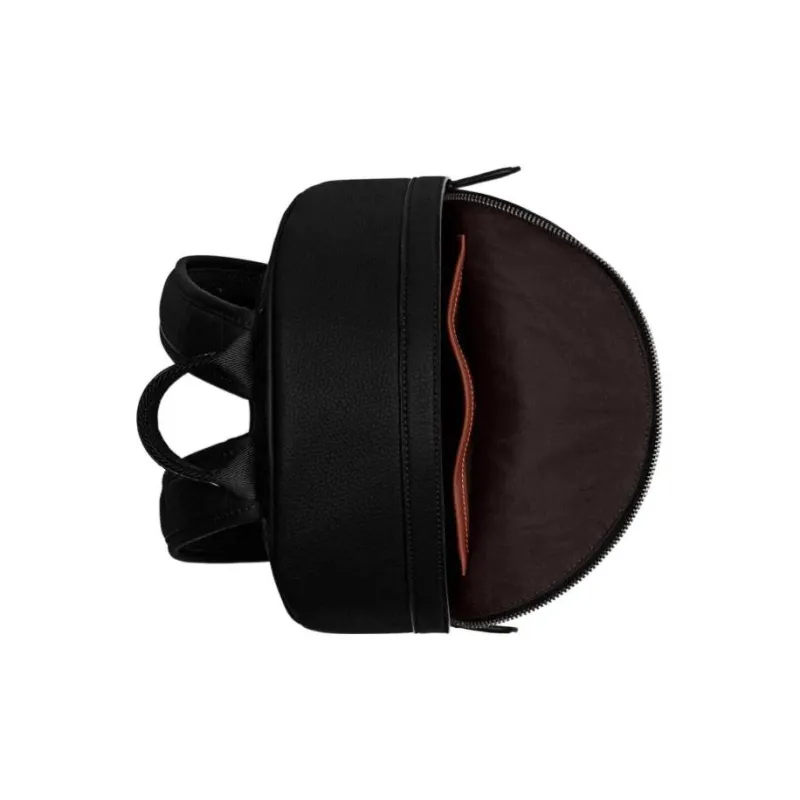 COACH Pebbled Leather Backpack Medium Size Women's Black-2