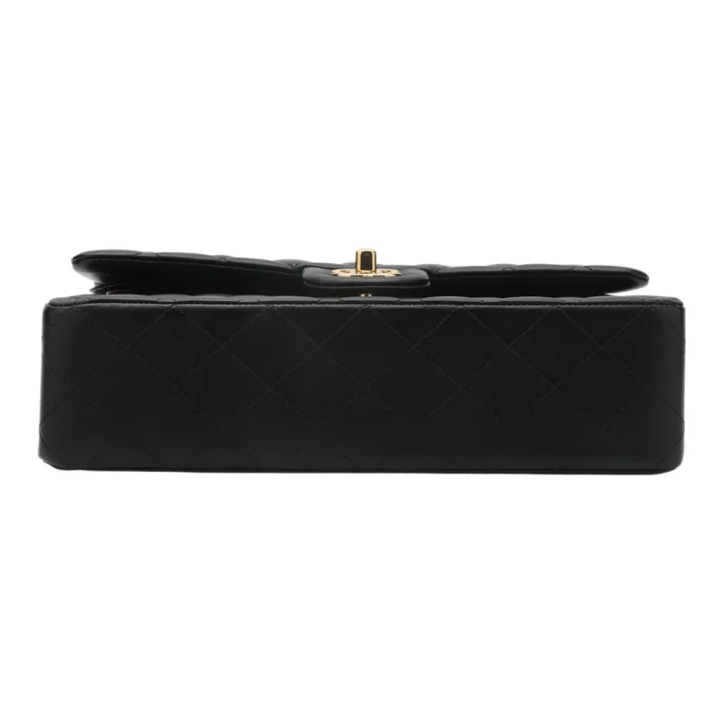 CHANEL Classic Flap CF Sheepskin Flap Bag, Crossbody Bag, Shoulder Bag Medium Size Women's Black-4