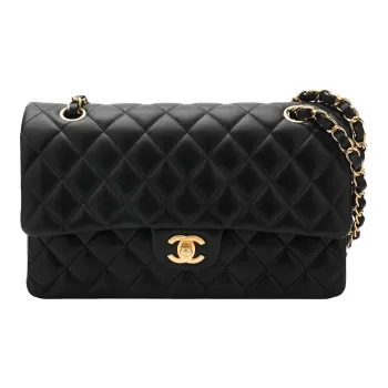 CHANEL Classic Flap CF Sheepskin Mouth Cover Bag Crossbody Bag Shoulder Bag Women's Black