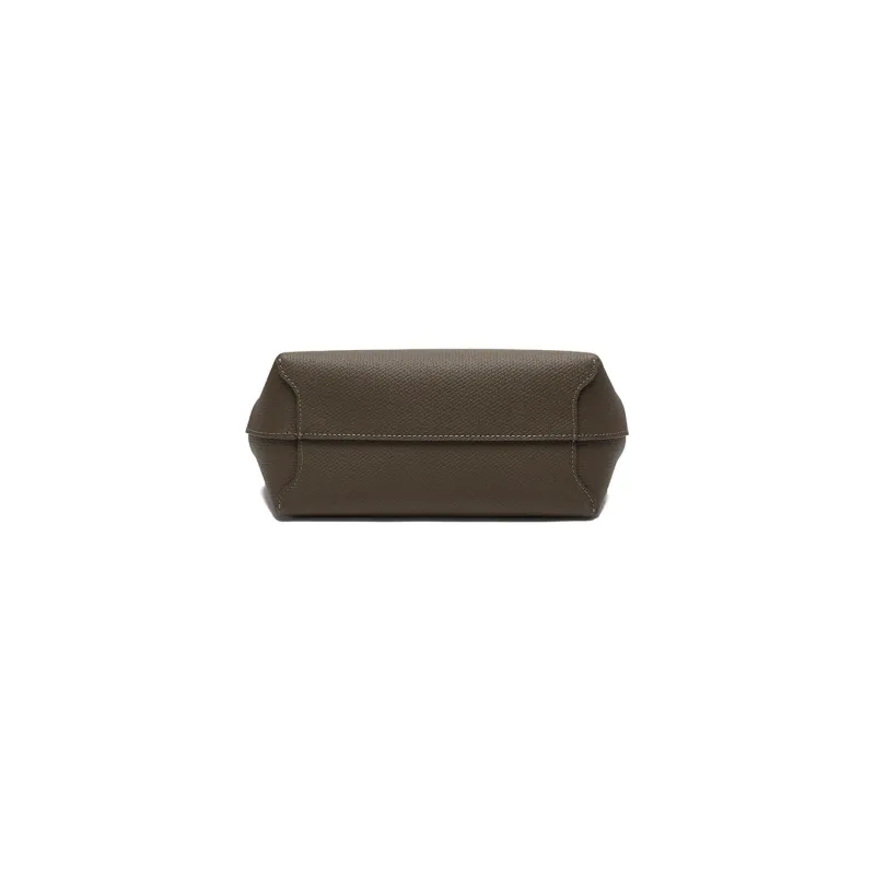 LONGCHAMP Roseau Cow Leather Shoulder Bag Crossbody Bag Handbag Small Size Women's Khaki-4