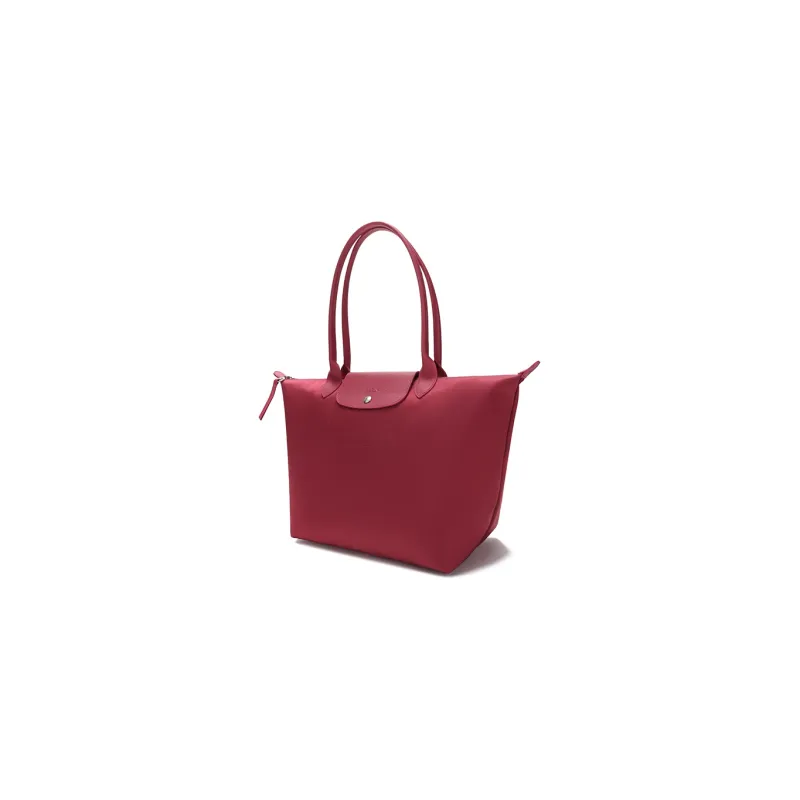 LONGCHAMP Le Pliage Néo Cow Leather Dumpling Bag Handbag Shoulder Bag Women's Raspberry Red-1
