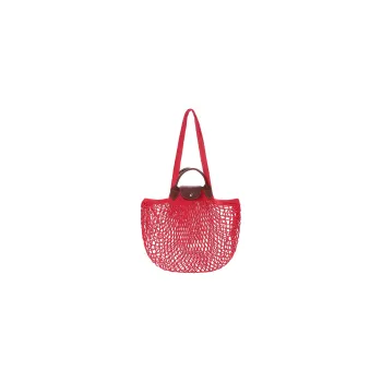 LONGCHAMP Le Pliage Filet Canvas Canvas Bag With Mesh Pocket Shoulder Bag Crossbody Bag Handbag Regular Women's Red