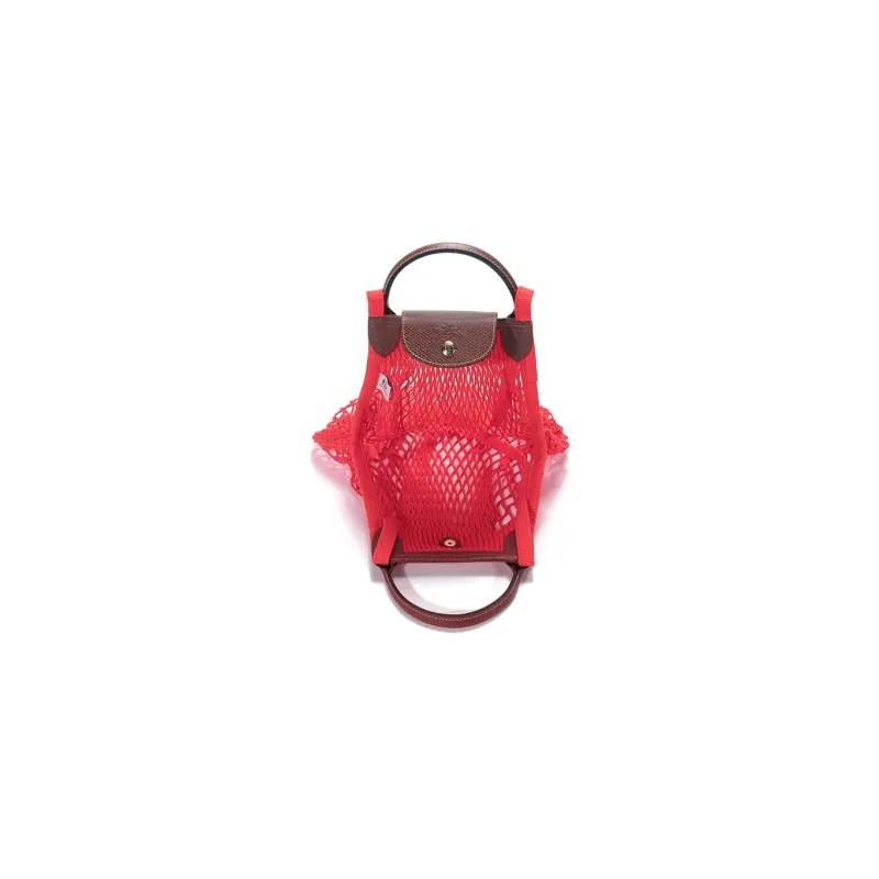 LONGCHAMP Le Pliage Filet Canvas Canvas Bag With Mesh Pocket Shoulder Bag Crossbody Bag Handbag Regular Women's Red-3