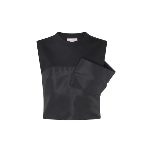Alexander McQueen Cold-Shoulder Crewneck Top
